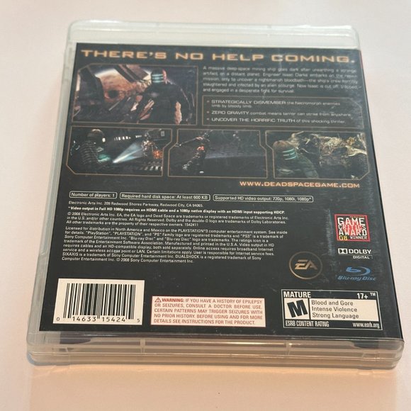 Dead Space Sony PS3 Playstation 3 Complete in Box With Manuals - Picture 2 of 3